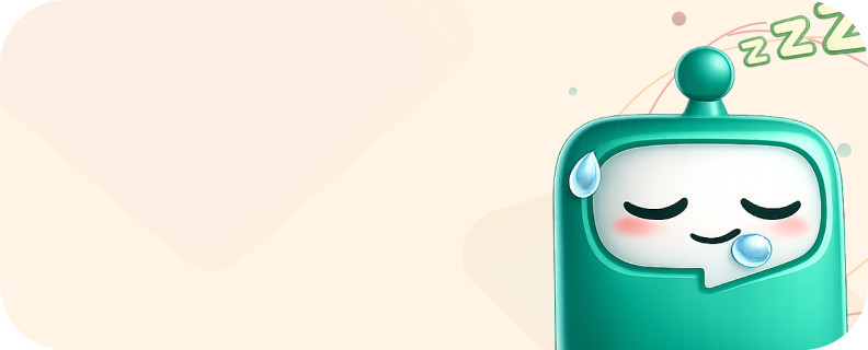Widget — Sleepy mascot with ZZZ, wind-down reminder